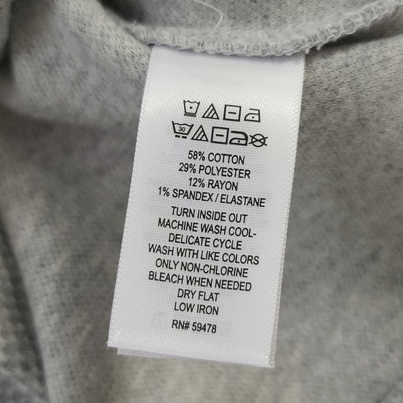 Nicole Miller New York Dress Gray Large 3/4 Sleeve Pockets Stretch Knit Short - Picture 4 of 8